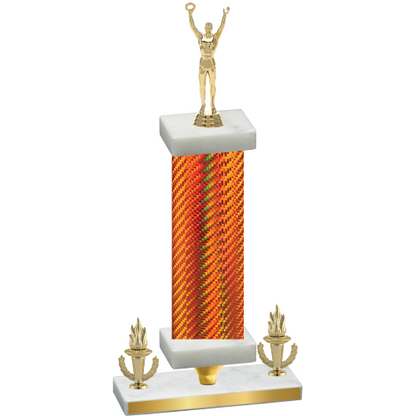 Premium Single Orange Carbon Fiber Victory Victory Trophy