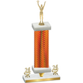 Premium Single Orange Carbon Fiber Year Victory Trophy