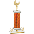 Premium Single Orange Carbon Fiber Fourth Place Victory Trophy