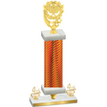 Premium Single Orange Carbon Fiber Fourth Place Pickleball Trophy