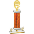 Premium Single Orange Carbon Fiber Year Pickleball Trophy