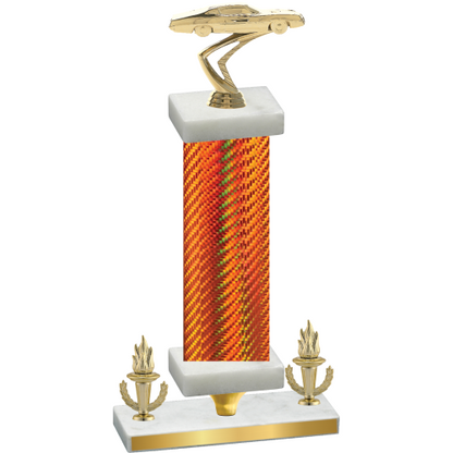 Premium Single Orange Carbon Fiber Victory Cars Trophy