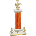 Premium Single Orange Carbon Fiber Victory Music Trophy