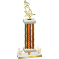 Premium Single Orange Glacier Third Place Football Trophy