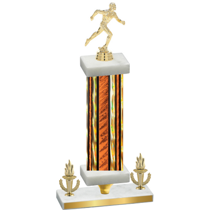 Premium Single Orange Glacier Victory Running Trophy