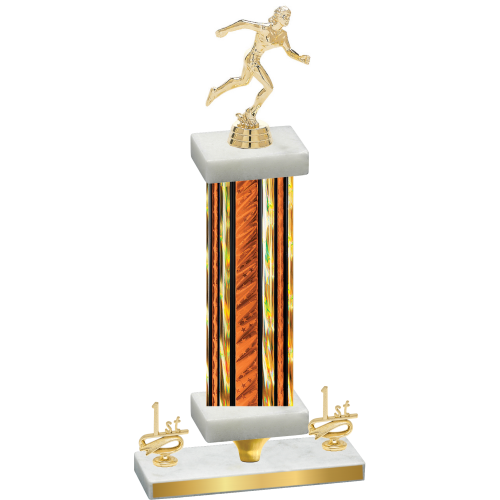 Premium Single Orange Glacier First Place Running Trophy