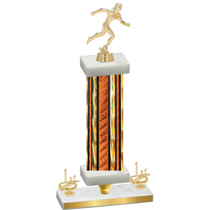 Premium Single Orange Glacier First Place Running Trophy