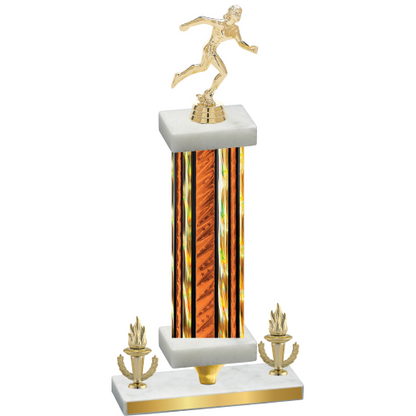 Premium Single Orange Glacier Victory Running Trophy