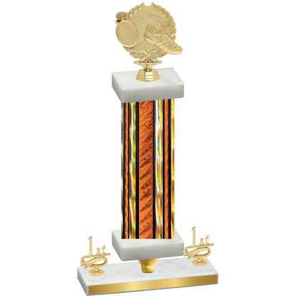 Premium Single Orange Glacier First Place Running Trophy