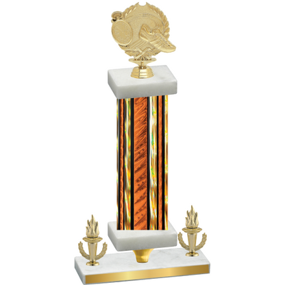 Premium Single Orange Glacier Victory Running Trophy