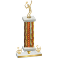 Premium Single Orange Glacier Second Place Tennis Trophy