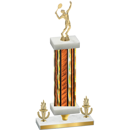 Premium Single Orange Glacier Victory Tennis Trophy