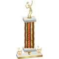 Premium Single Orange Glacier Second Place Tennis Trophy