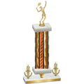 Premium Single Orange Glacier Victory Tennis Trophy