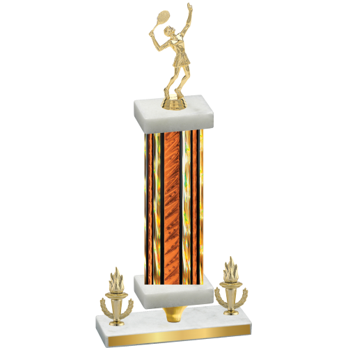 Premium Single Orange Glacier Victory Tennis Trophy