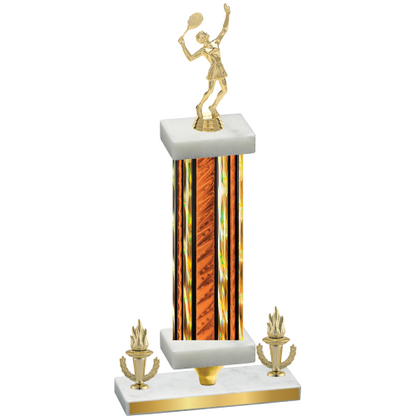 Premium Single Orange Glacier Victory Tennis Trophy