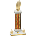 Premium Single Orange Glacier First Place Football Trophy