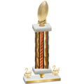 Premium Single Orange Glacier Second Place Football Trophy
