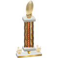Premium Single Orange Glacier Third Place Football Trophy