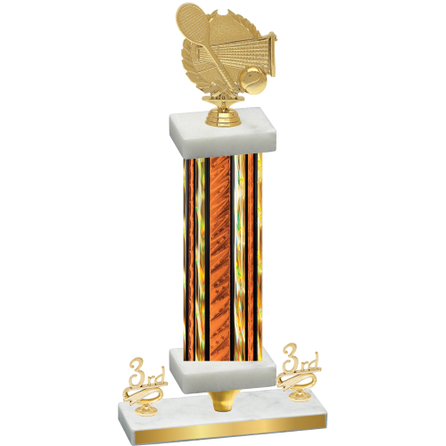 Premium Single Orange Glacier Third Place Tennis Trophy