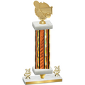 Premium Single Orange Glacier Year Tennis Trophy