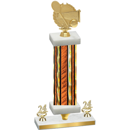 Premium Single Orange Glacier Year Tennis Trophy