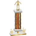 Premium Single Orange Glacier Second Place Wrestling Trophy
