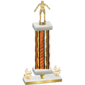 Premium Single Orange Glacier Fourth Place Wrestling Trophy