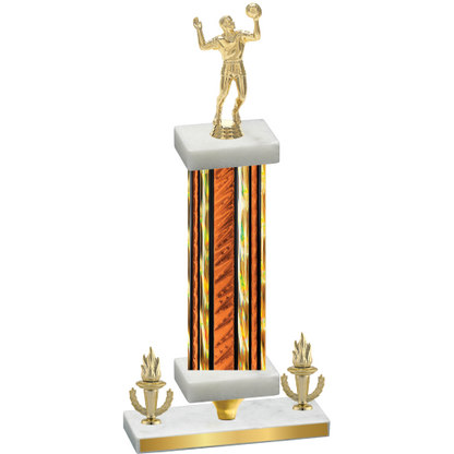 Premium Single Orange Glacier Victory Volleyball Trophy