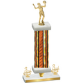 Premium Single Orange Glacier Third Place Volleyball Trophy