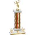 Premium Single Orange Glacier Fourth Place Volleyball Trophy
