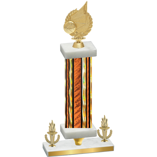 Premium Single Orange Glacier Victory Volleyball Trophy