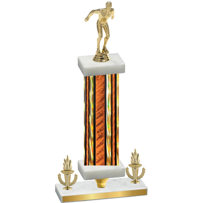 Premium Single Orange Glacier Victory Swimming Trophy