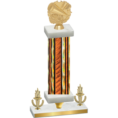 Premium Single Orange Glacier Victory Cheerleading Trophy