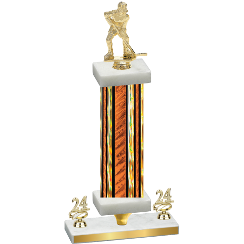 Premium Single Orange Glacier Year Hockey Trophy