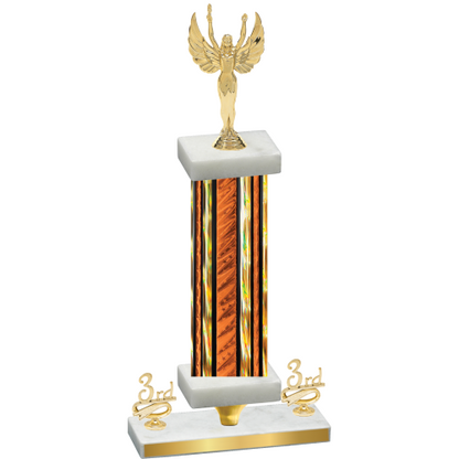 Premium Single Orange Glacier Third Place Victory Trophy