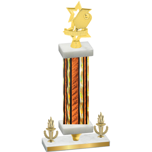 Premium Single Orange Glacier Victory Pickleball Trophy