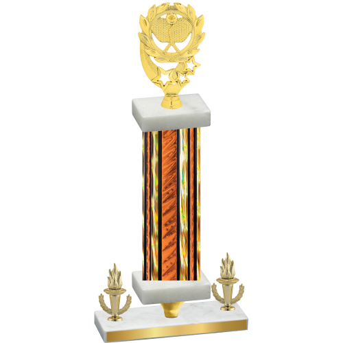 Premium Single Orange Glacier Victory Pickleball Trophy