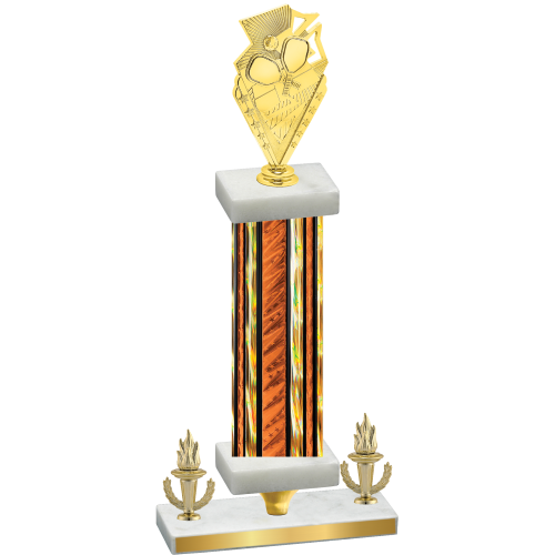 Premium Single Orange Glacier Victory Pickleball Trophy