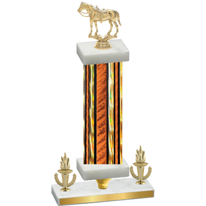 Premium Single Orange Glacier Victory Horses Trophy