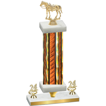 Premium Single Orange Glacier Year Horses Trophy