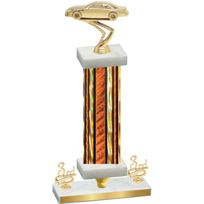 Premium Single Orange Glacier Third Place Cars Trophy
