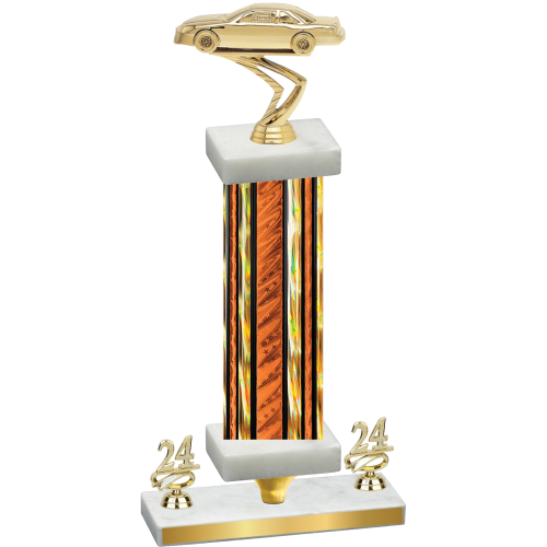 Premium Single Orange Glacier Year Cars Trophy