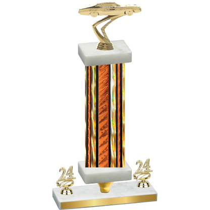 Premium Single Orange Glacier Year Cars Trophy