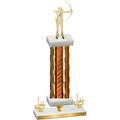 Premium Single Orange Glacier First Place Archery Trophy