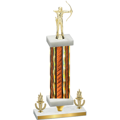 Premium Single Orange Glacier Victory Archery Trophy