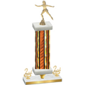 Premium Single Orange Glacier Second Place Skater Trophy
