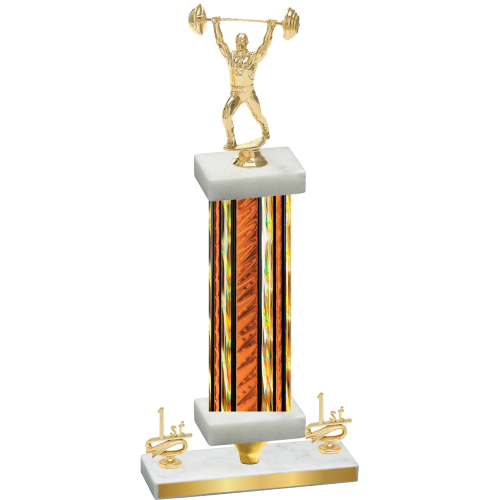 Premium Single Orange Glacier First Place Weights Trophy