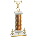 Premium Single Orange Glacier Victory Weights Trophy