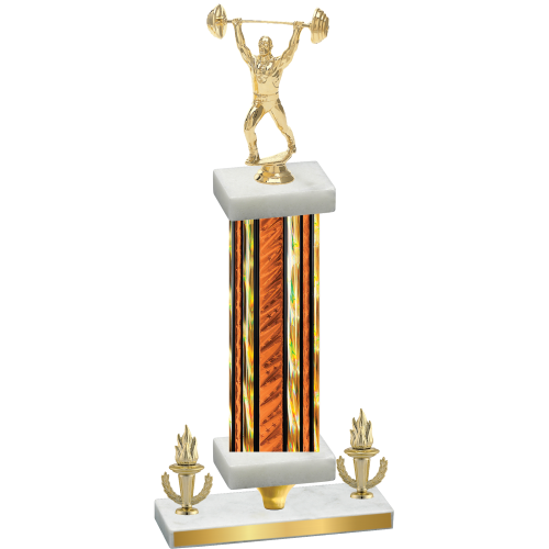 Premium Single Orange Glacier Victory Weights Trophy